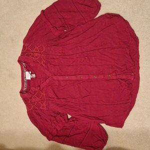 Knox Rose red long sleeve shirt